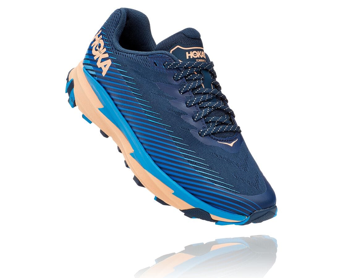 Hoka One One Torrent 2 Philippines - Ladies Trail Running Shoes - Indigo / Apricot | TE8061437